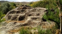 Valle delle Muse - arenaria nella quale sono intagliati nove sedili