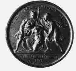 Lottatori greci per la libertà innalzano di nuovo Hellas inginocchiata medaglia di bronzo di Konrad     Lange. 1836 (Museum Ottobrunn)