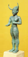 Divinit cornuta, statuetta in bronzo, Museo di Cipro, Lefkosia Immagine gentilmente fornita dall'Ente Nazionale per il Turismo di Cipro.