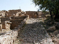 Morgantina, via che conduce alla casa del capitello dorico e alla casa di Ganimede.