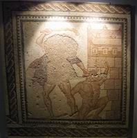 Teseo uccide il Mitotauro - Mosaico romano III/IV sec.d.C.