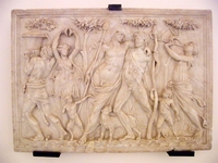 Dioniso ebbro tra Satiri e Menadi - Rilievo - II sec.d.C., inv. 6684.