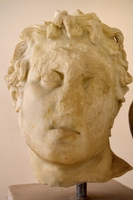 Gruppo in marmo del “Ratto del Palladio” - Testa di Diomede. Et tiberiana. - Marble group of The stealing of Palladio - Head of Diomedes. Tiberian age.